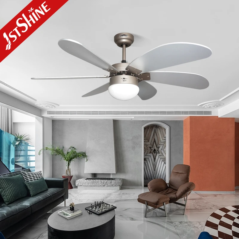 1stshine led ceiling fan 42 inches 6 MDF blades ac motor remote control decorative led ceiling fan