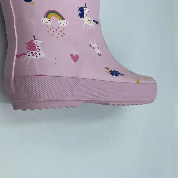 Baby Girl Pink Cute Rain Boot Wellington Boot Kid Brand Rain Boots Waterproof