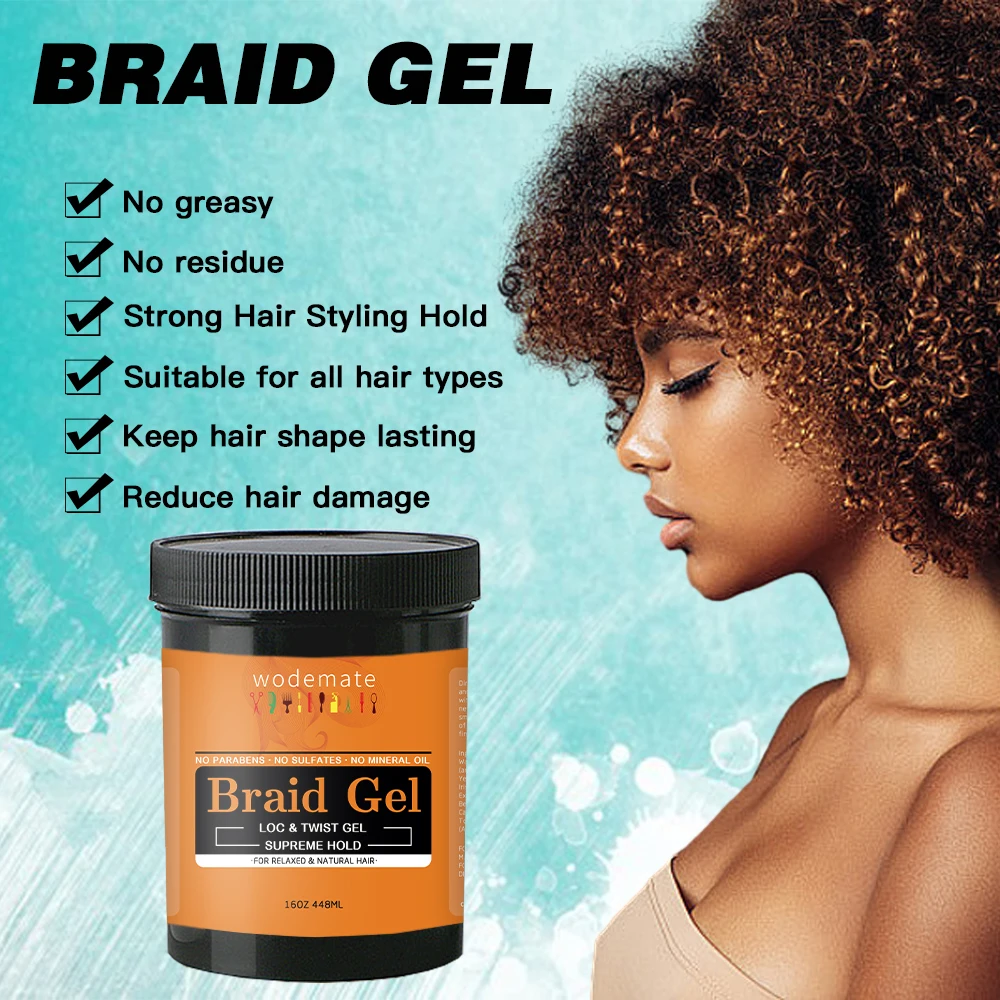 Private Label Strong Hold Loc Edge Control Wax For 4C Hair Strong Hold Loc Gel And Braid Gel Whole Sale Loc N Twist Gel