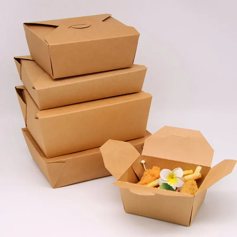 Kingwin custom rectangular kraft paper lunch charcuterie sandwich food box with side window lid