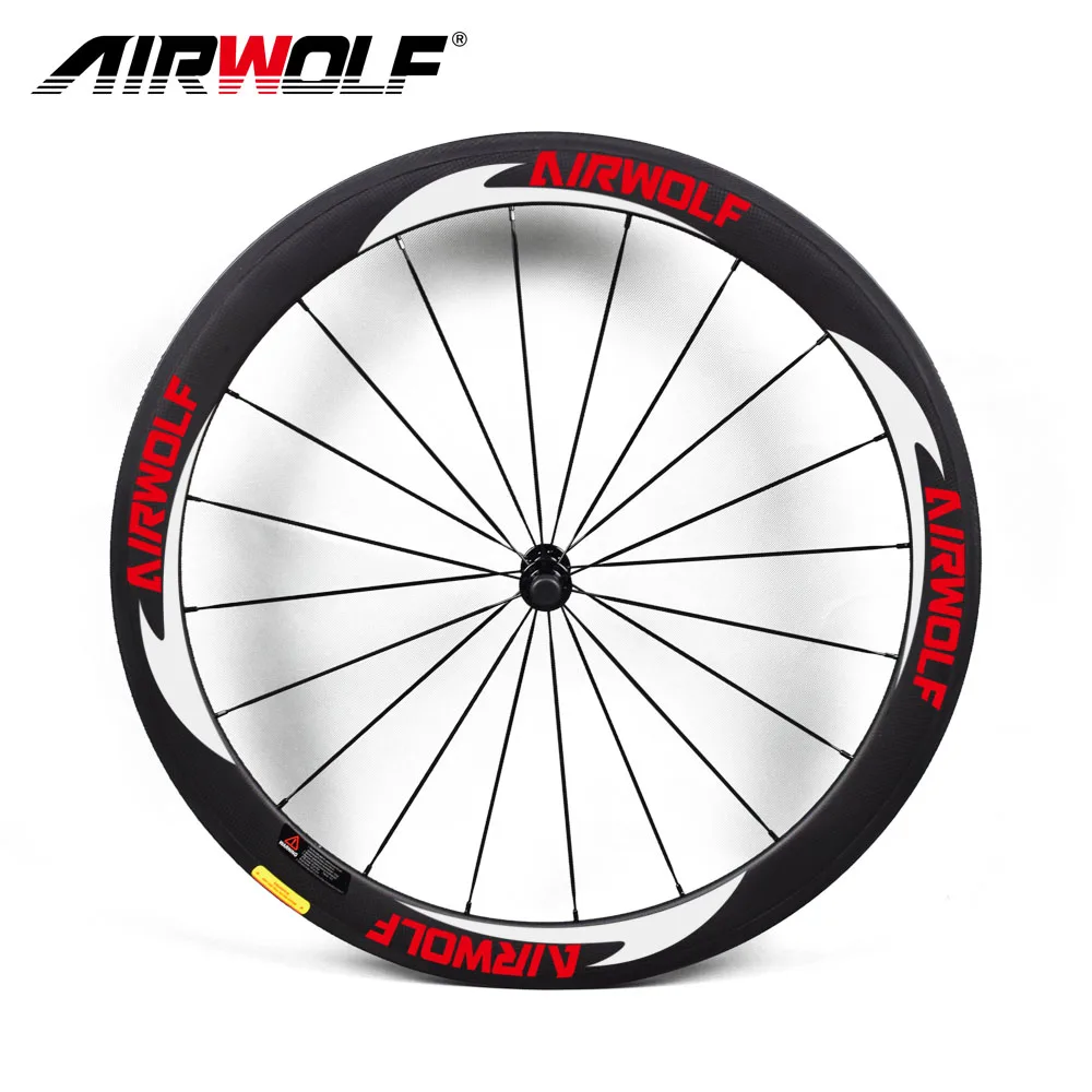 Airwolf Лидер продаж карбоновые велосипедные колеса 3K дорожные 38/50/60/88 с ободком высотой Колеса