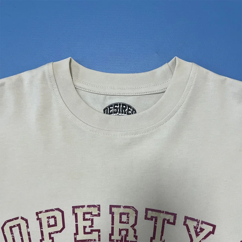 Streetwear 300gsm 100% Cotton Thick Mock Neck Blank Oversized T-shirt Custom Print Boxy Fit Men Heavyweight Tee Shirt