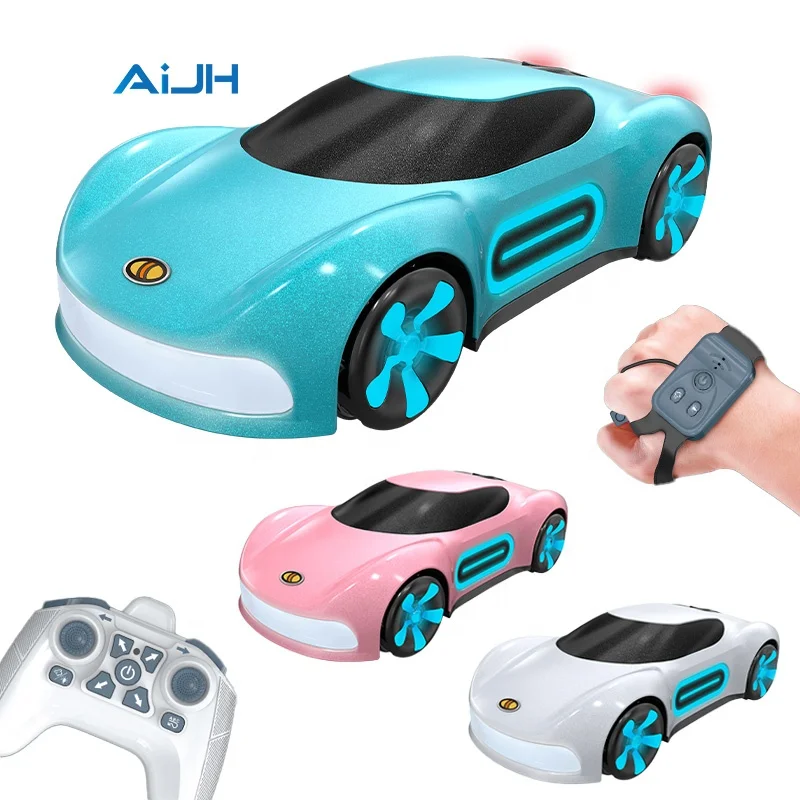 AiJH 1/16 Remote Control Spray Car With Light Slant Rotate Horizontal Drift RC Car Toys Rc Sport Car