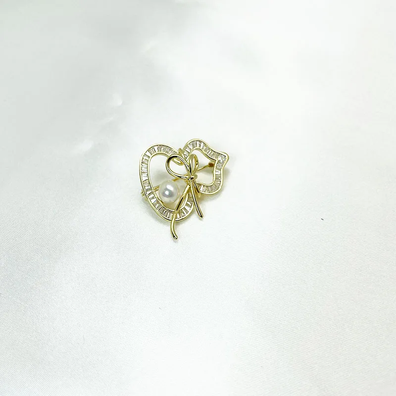 New Designed Japan Akoya Sea Pearl Brooch jewelry Perfect Circle Flawless  Wedding Bridal Pearl Jewelry Set For Wom