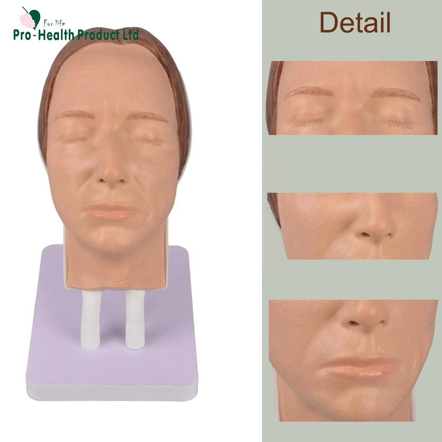 Silicone Mannequin Head Female Face With Bone Inside Injection Practice Model for Neurotoxin Injections Facial Injections