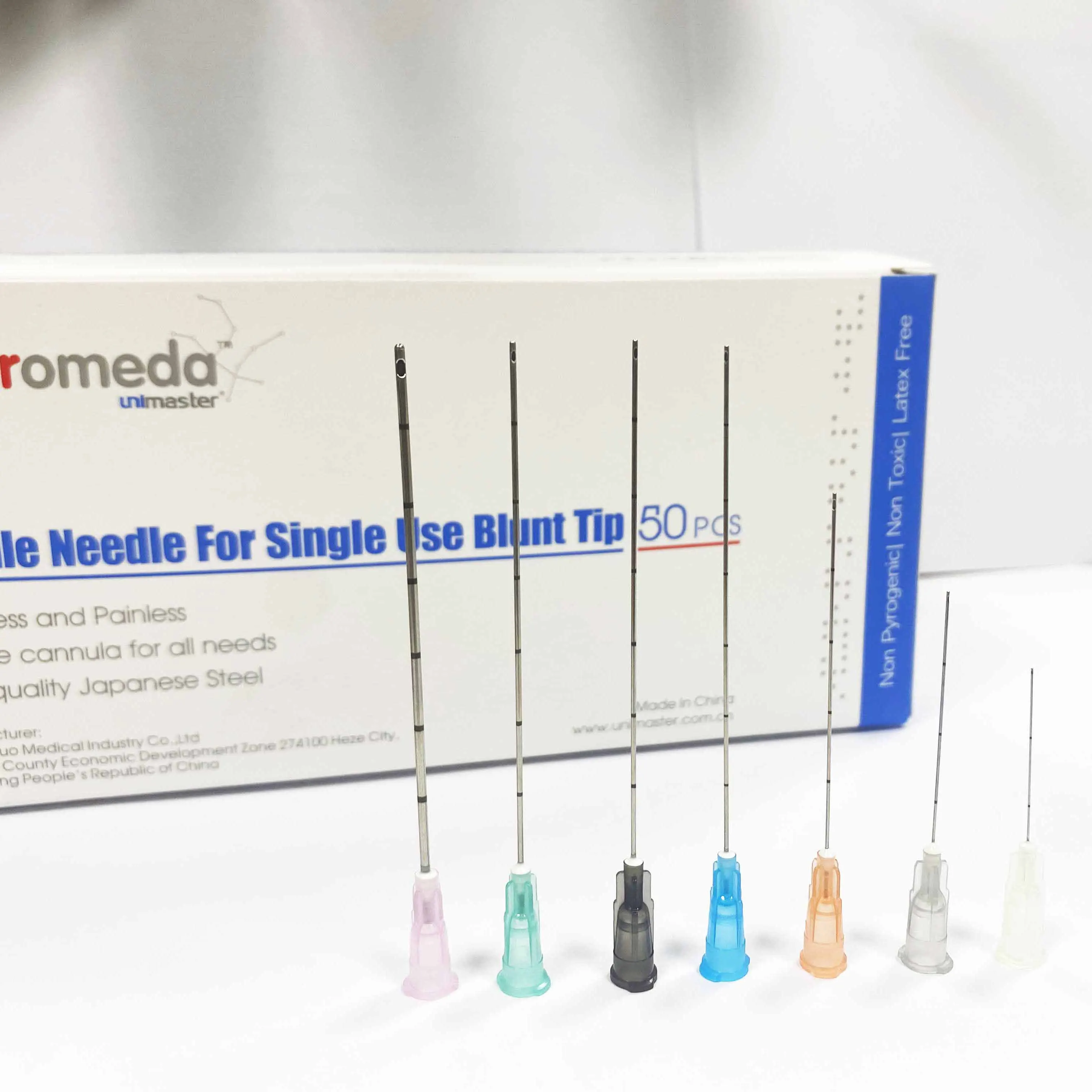 UNIMASTER Manufacturer Fine Micro Cannula 18g 21g 22g 23g 25g 27g 30g Mesotherapy Needle Blunt Tip Needle For Dermal Filler