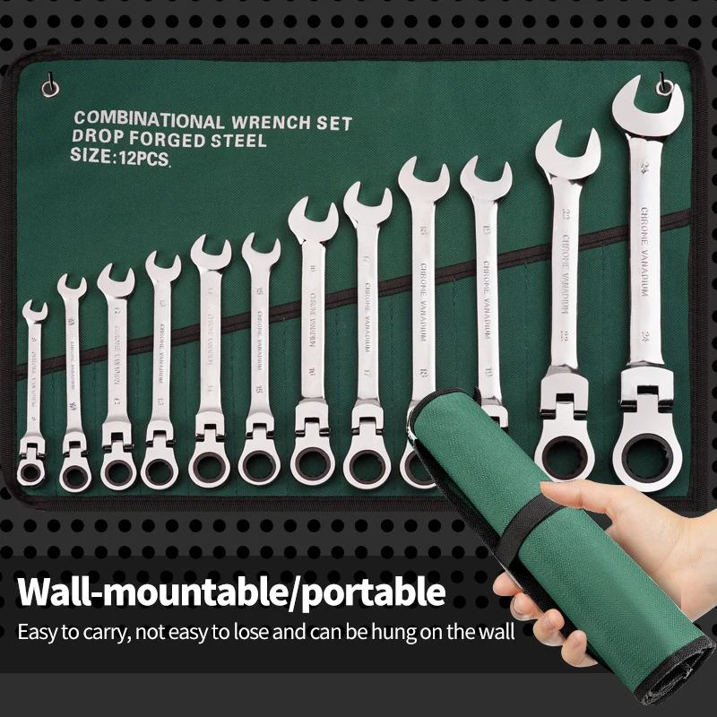 Professional 8/10/12/13/14/17mm ratchet wrench Combination 6pcs Ratchet Wrench set