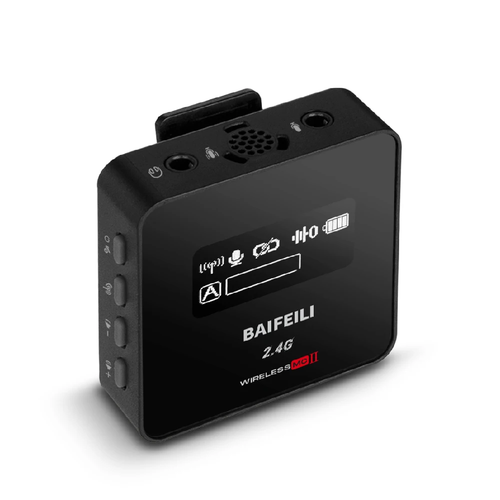 BAIFEILI Wireless Lavalier Microphone 2.4G Rechargeable Wireless wifi Microphone Interview Mike