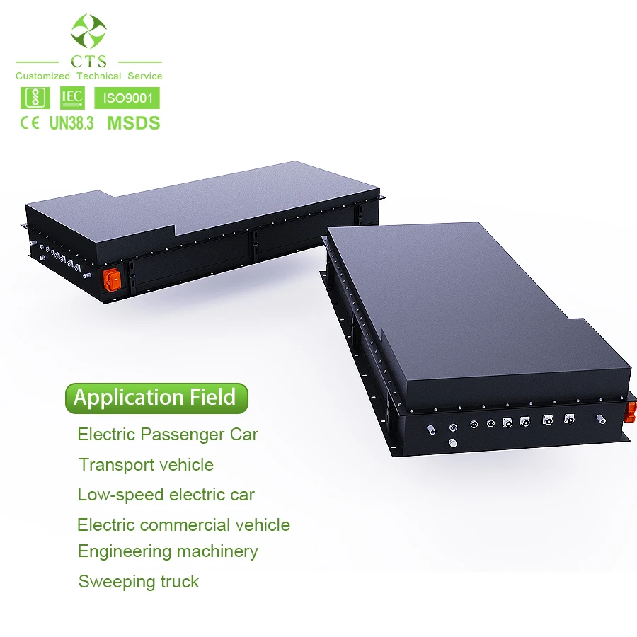 CTS liquid cooled high voltage battery system for EVs trucks buses vehicles 600V 700V 800V 100KWh 150KWh power solution