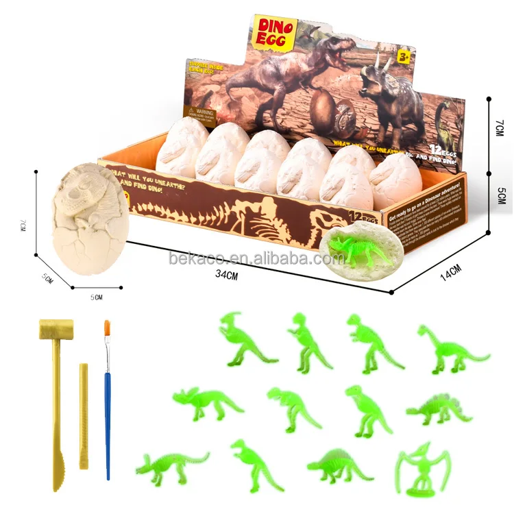 Dig a Dozen Dino Eggs Dig Kit Easter Toys for Kids Dig and Discover 12 Dinosaurs Science STEM Crafts Kit