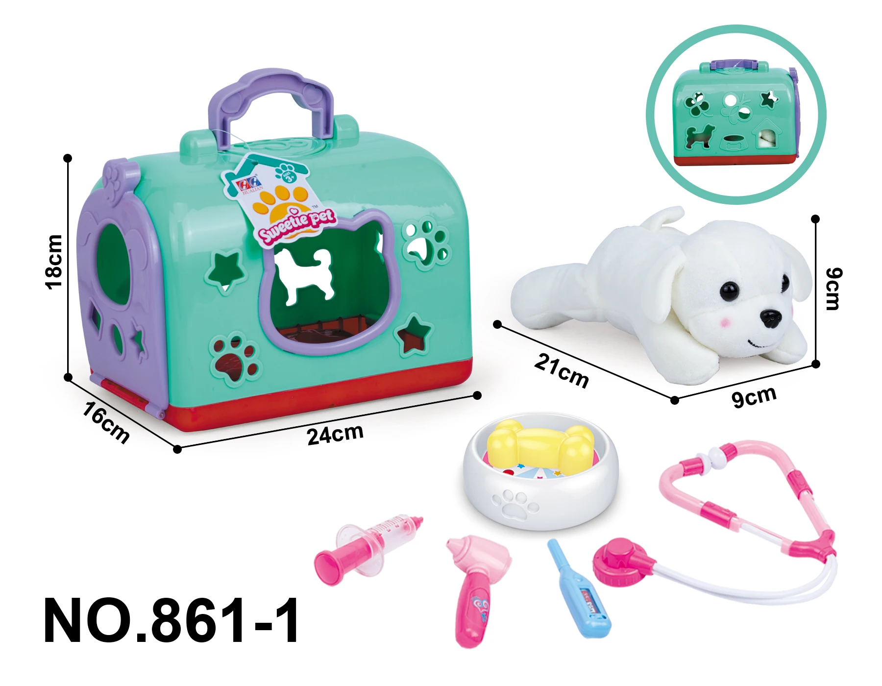 
 Новые товары, плюшевый домик для щенков и собак, клетка с набором для врачей  