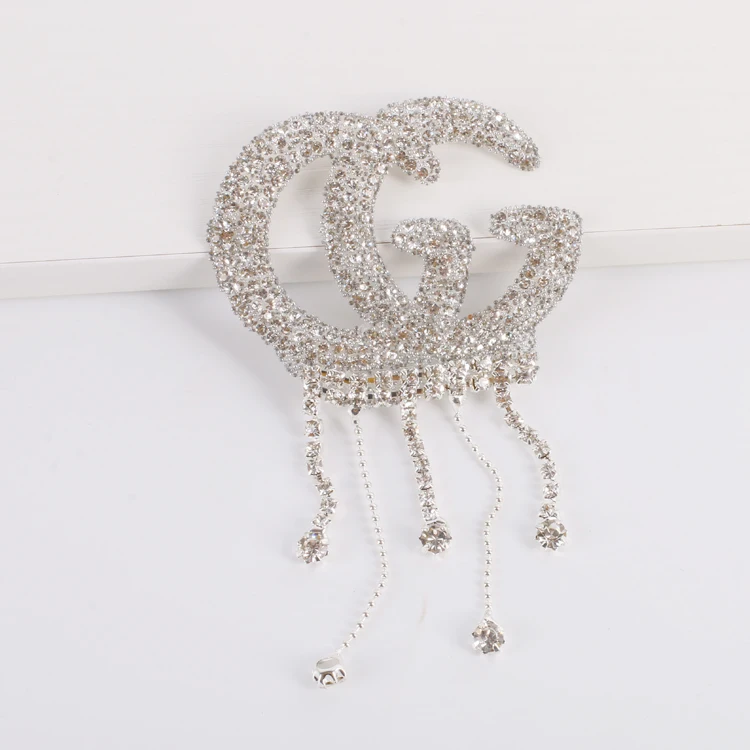 Hotfix 3D rhinestone applique l ABC letter rhinestone english letter patches