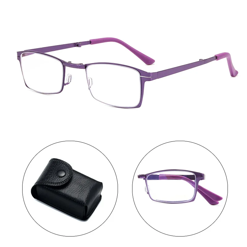Ready Goods High Quality Metal Foldable Anti Blue Light Glasses Reading Glasses with case