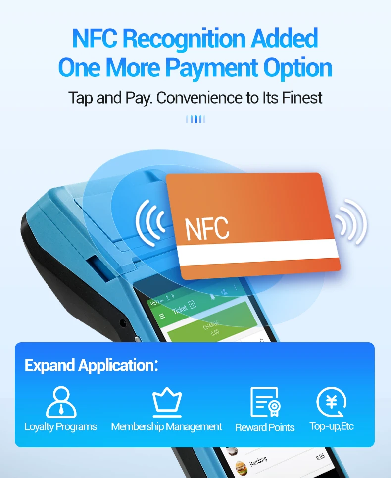 Factory Direct Supply 6.0 Inch All in One Android  Cash Register Payment Mobile Handheld Pos Machine with Printer