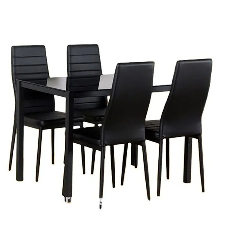 
4 Person Dining Table And Chair 8 Seater Black Glass Set Cheap Chairs For Restaurant Dine In Indian Rupees 