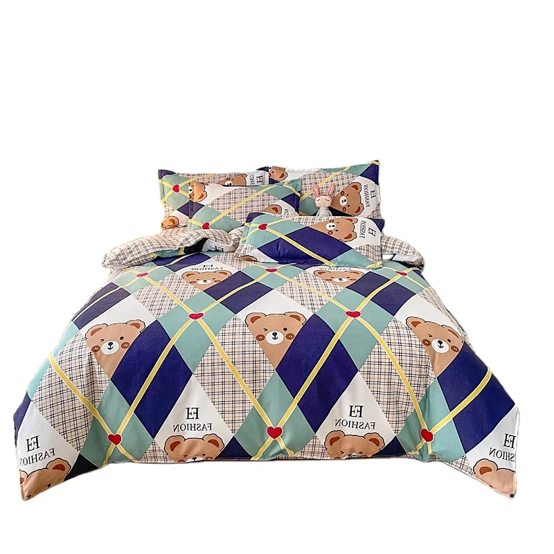 Wholesale Amazon Nice Price Hot Optional Quilt Bedding Set 100% Cotton Bedsheets Canadian Bedsheet