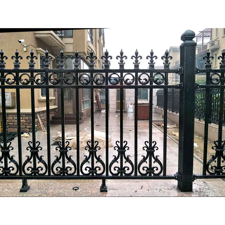 Easy Installed Spear Top Tubular Steel Fence And Gates Designs For Australia With Rails and Picket