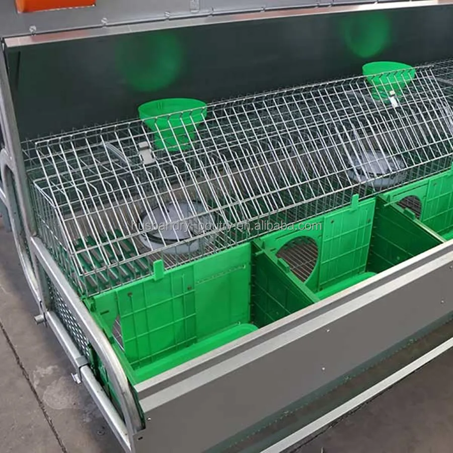 Rabbit Cage of 2 layers with rabbit slat floor feeder