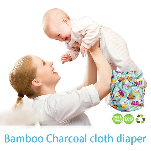 High Quality Washable baby diapers organic bamboo nappy breathable Adjustable Snap Pocket Cloth Diapers all in one with insert