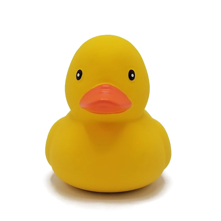 Natural Rubber Yellow Duck Bath Baby Toy Water Proof Swimming Toy Hand Painted With Natural Plant Pigments