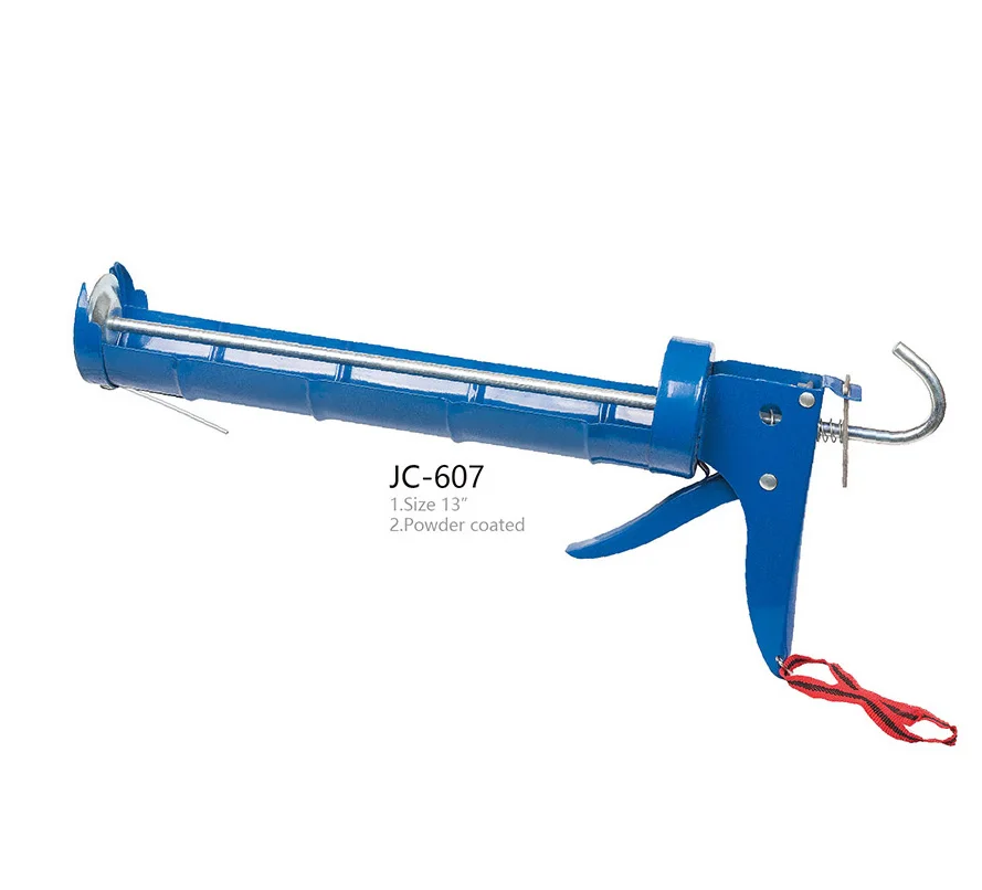 Code: JC-607 Silicone Sealant Gun Powder Coated Steel Aluminum Handle Caulking Gun