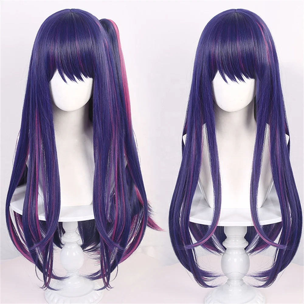 Biumart Synthetic Wigs Wholesale Long Short Straight Multicolor Choice Cosplay Costume Wig With One Ponytail