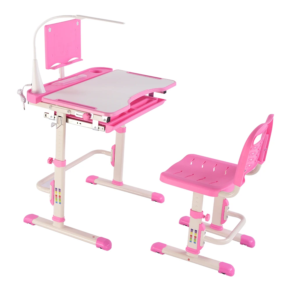  Ergonomic kids wooden furnitures bedroom study table and chair