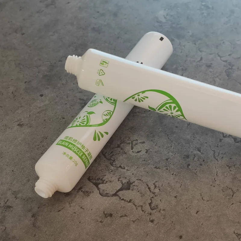 
silk screen printing small tube 20g ointment repairs skin packaging cosmetic plastic cream tube with octagonal cap 