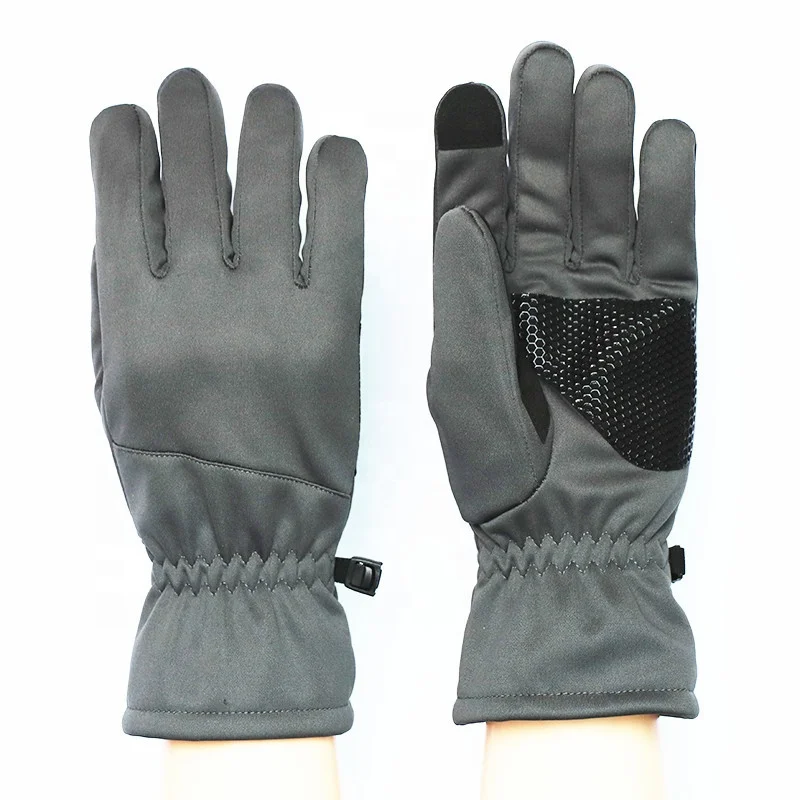 
Winter Business Men Leather Touch Screen Wool Gloves 