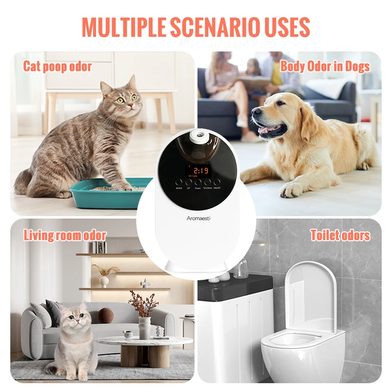 2023 Hot Sale Pet Deodorizer Automatic Timing Pet Deodorizing Spray Household Cat and Dog Urine Feces Body Odor Removal