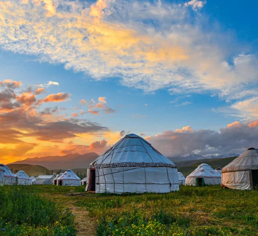 wooden frame Mongolian Yurt