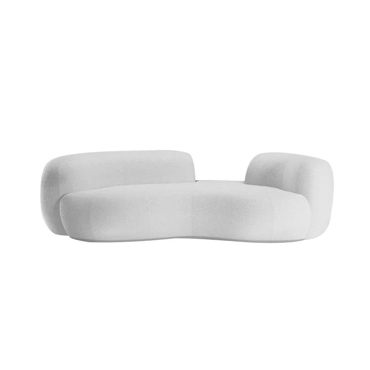 AUXFORD modern minimalist white half circle designer couches luxury sofa set design lounge round curved couch