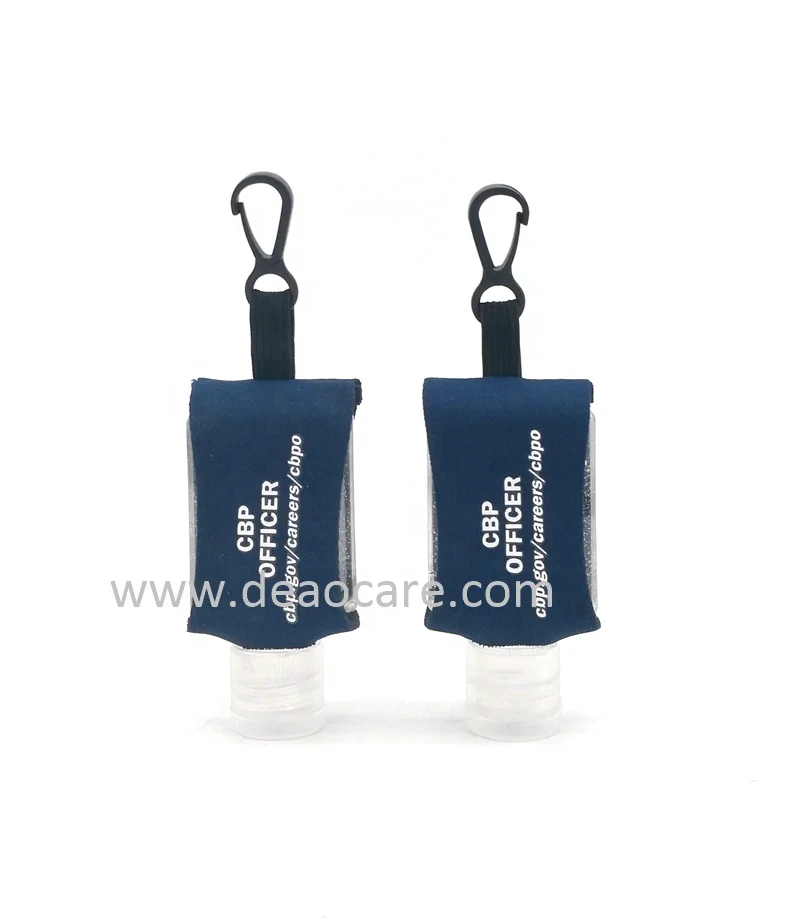15ml 30ml Pocket Travel Sized Hand Sanitizer gel with Diving Vest Fabric holder