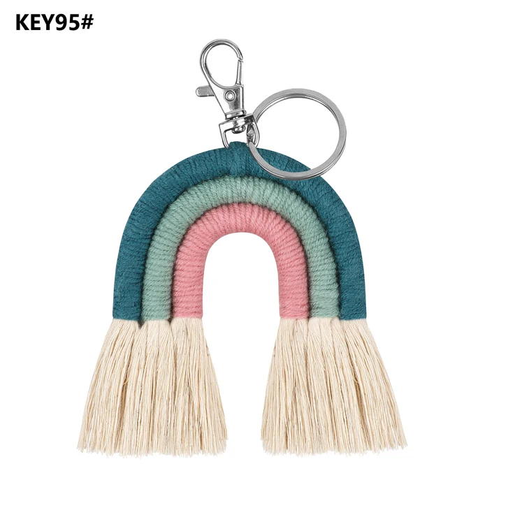 Factory Directly Sales Best Quality Fashion Rainbow style Accessories KeyChain Decoration for bags school bag mobile car room