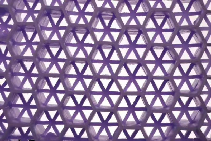 
3d gel honeycomb pillow with good air circulation tpe Washable pillow Thermo plastic Elastomer Purple Pillow 