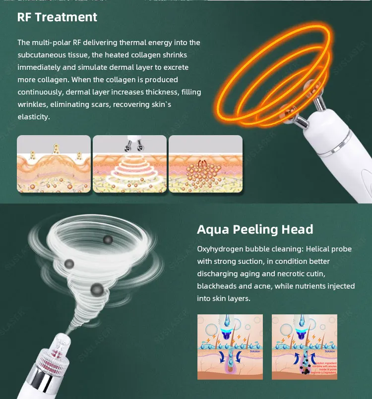 Hottest 8 in 1 Multifunction Hydro Microdermabrasion Machine oxygen jet/ Oxygen Facial Machine