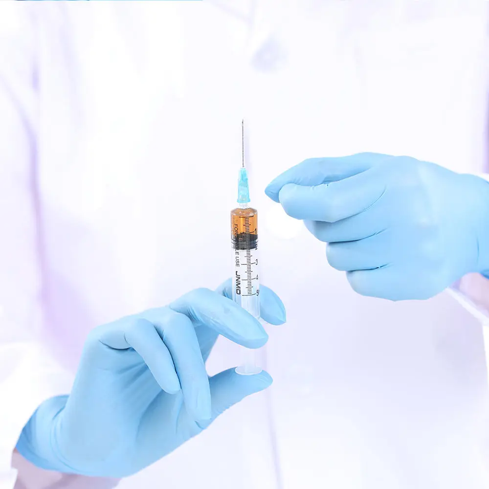 Wholesale of disposable medical blue nitrile powder free gloves and safety protective gloves