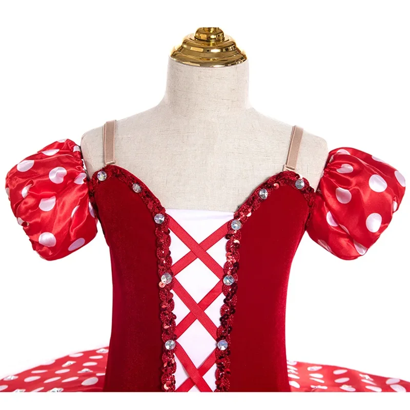 2024 Red Ballet Tutu Skirt Women Dress Long Vestidos For Girls Performance Clothing Swan Belly Dance Skirts