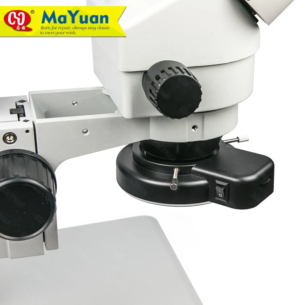 7-45X Single Arm Trinocular Stereo Zoom PCB Repair Microscope