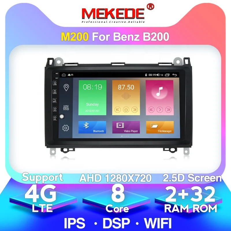 Автомобильный радиоплеер M Series Android 10 IPS + DSP 4G LTE CarPlay для Benz Sprinter B200 B-class W245 B170 W209 W169 Viano Vito