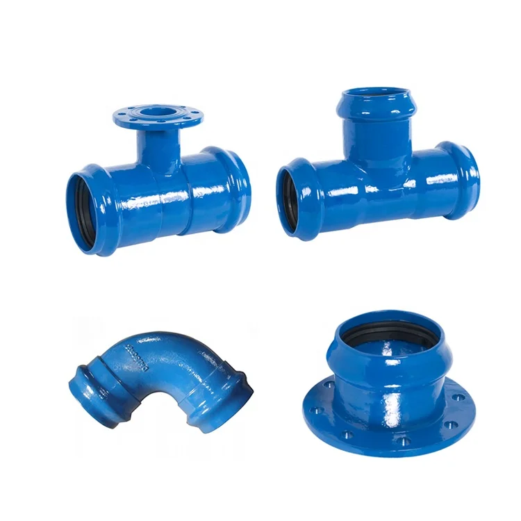 ISO2531&EN545 DI-PVC Ductile Iron Push On Joint Pipe Fittings For PVC Pipe