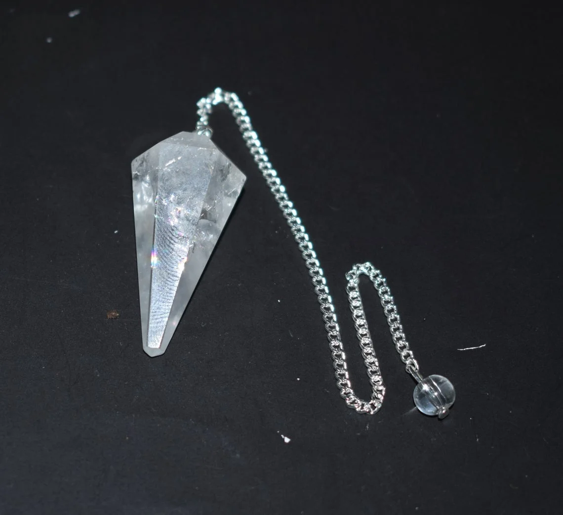Crystal Quartz Pendulum I Dowsing Pendulum I Divination Pendulum