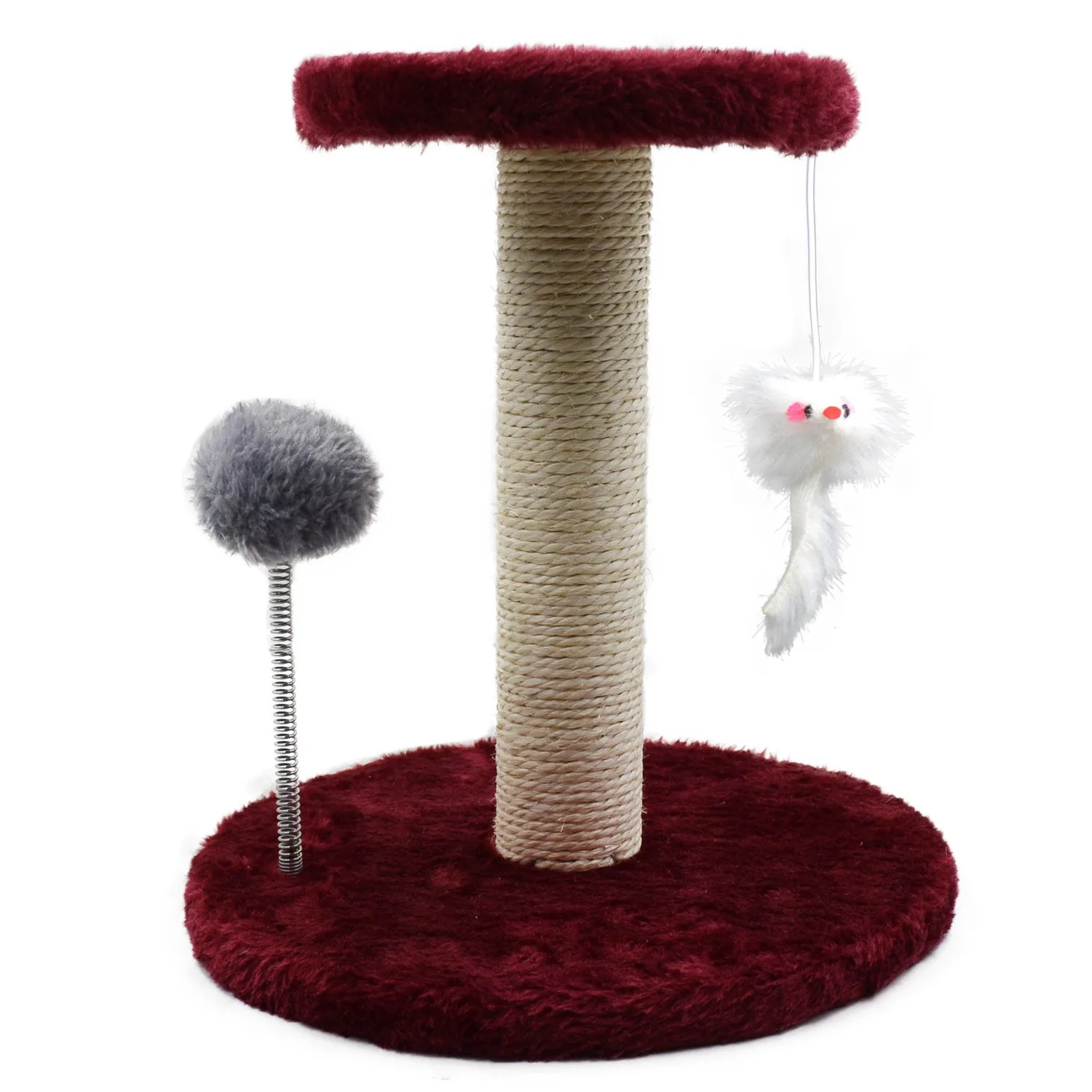 Sisal Cat Scratching Post For Cats Kitten Climbing Post Jumping Tower Toy With Ball Cat Scraper