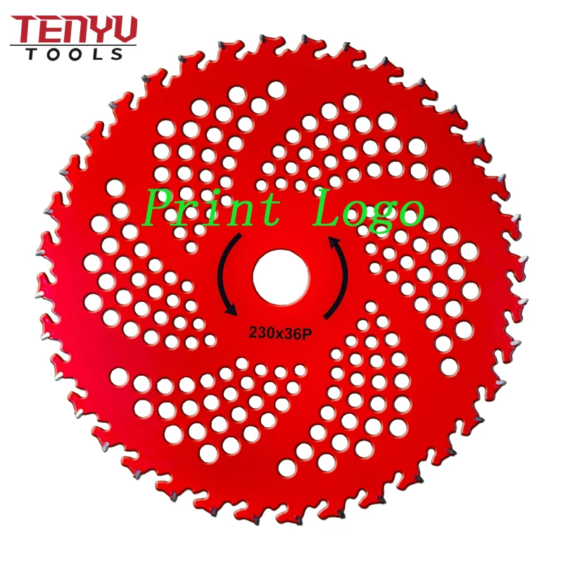 10 inch 255mm 40T 80T 2 teeth 4t 36 Teeth 3Teeth brush grass round alloy cutting machine with circular blade
