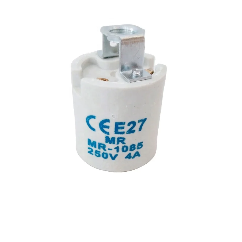 High Quality E27 Ceramic Lamp Holder Light Socket Base Accessory E27 Lamp Holder Porcelain Bulb Holder