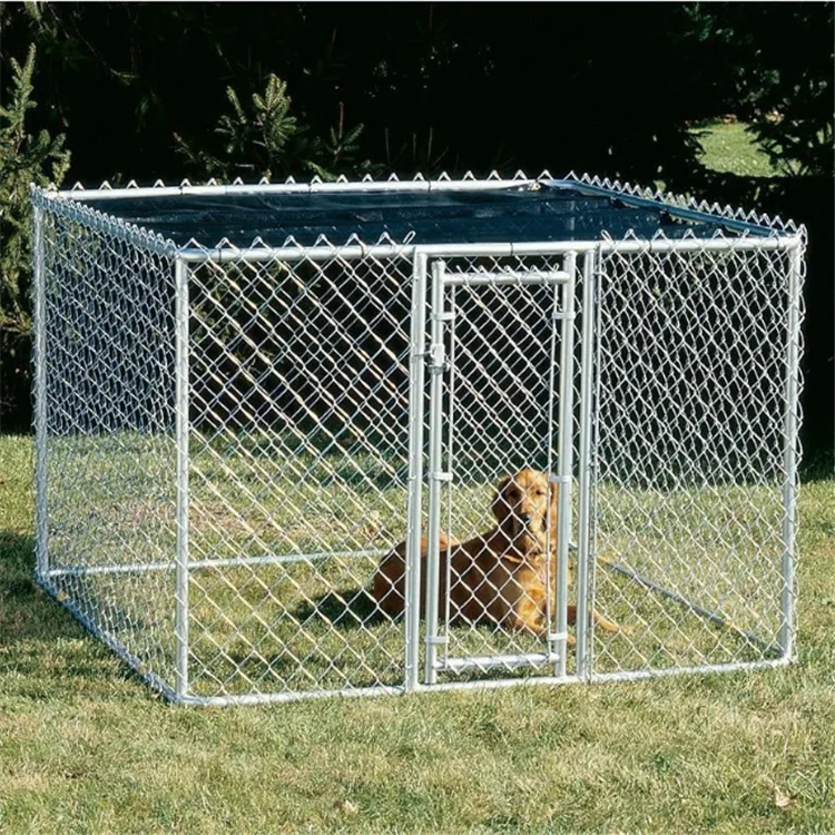 Large outdoor high quality galvanized dog kennel cages for animal pet Dog Wire Kennel