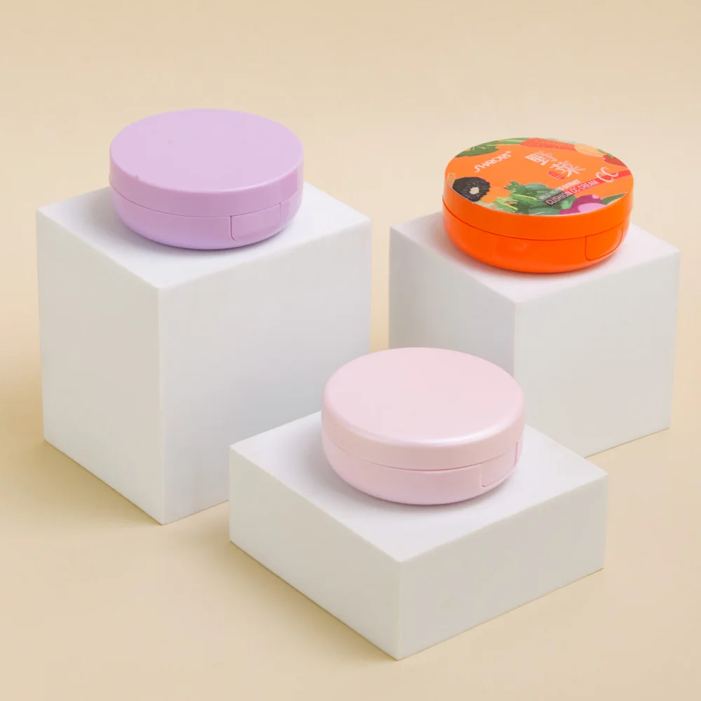 High Quality Empty Face Makeup Liquid Case Air Cushion Case Plastic Foundation Cases BB Cream Cushion Container With Mirror