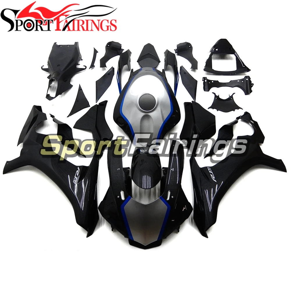Carbon Fiber Effect Blue Silver Black Fairings Fit for Yamaha YZF1000 R1 2015 2016 2017 2018 2019 ABS Sportbike Bodywork Kit