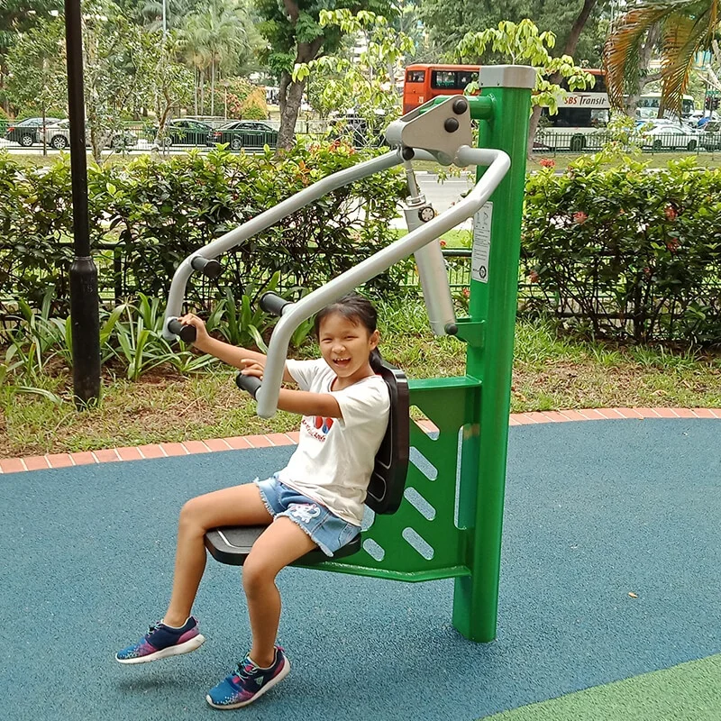 Outdoor Hydraulic Fitness Equipment Park Vertical Press Adjustable Resistance for Seniors