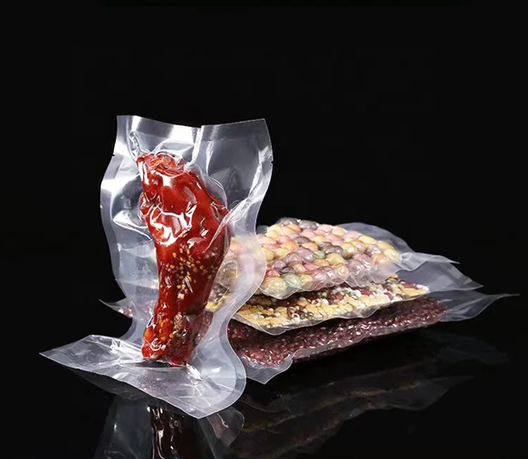 Wholesale 3 side sealed Vacuum packing bag Factory price food grade nylon retort pouch for frozen food with tear notch